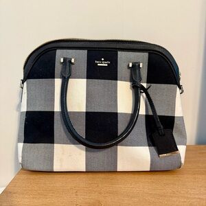 Kate Spade Black and White Checkered Satchel
